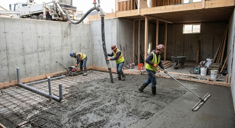Basement Concrete Installation in Boyne City, MI