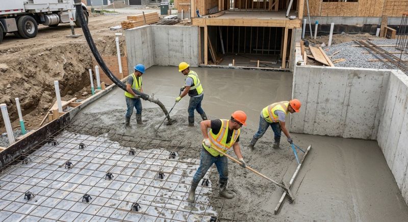 Basement Concrete Installation in Lewiston, MI