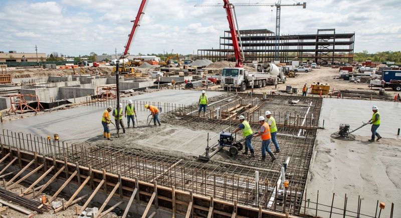 Commercial Slab Installation in Gaylord, MI