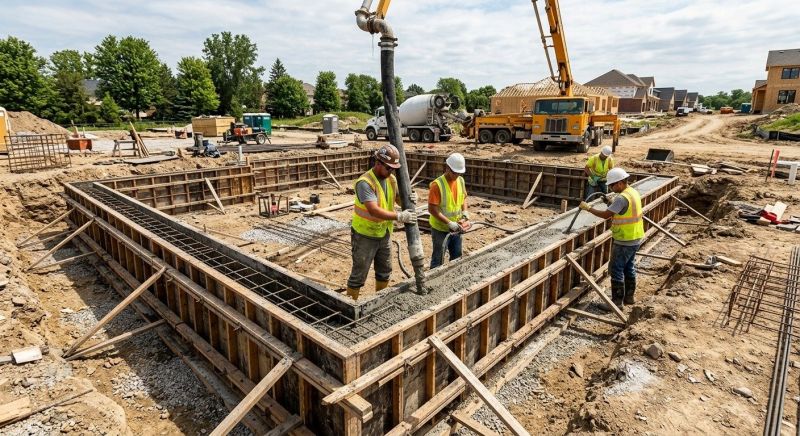Foundation Wall Pouring in Gaylord, MI